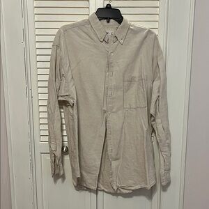 INC International Concepts Men's Cream Button-Down Shirt